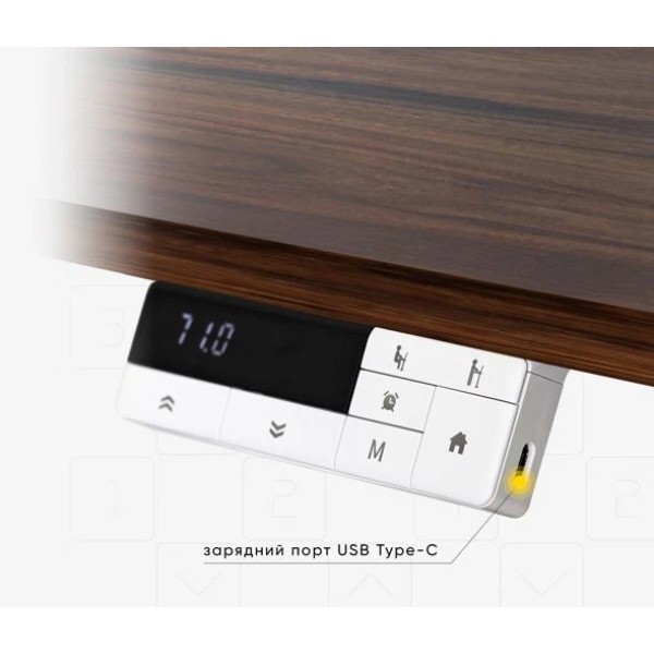 Фото - Стіл з електрорегулюванням висоти Mealux PowerDesk Duo Walnut (EVO-242 Duo Walnut /B)